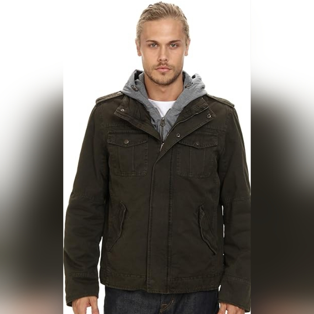 Levi's Two-Pocket Hoodie with Zip Out Jersey Bib/Hood and Sherpa Lining 2xl
